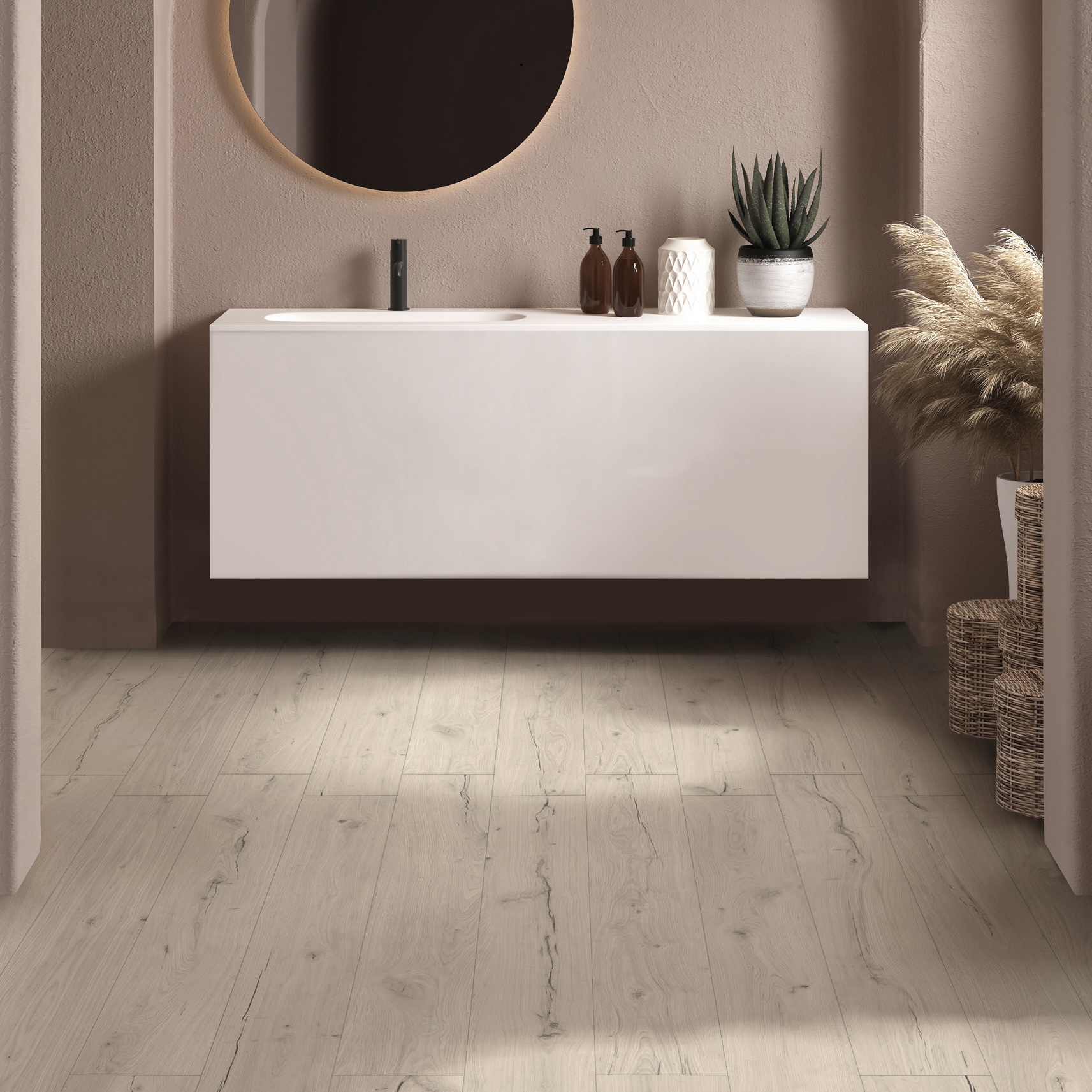 Porcelánico Efecto Madera Envejecida Blanco 20X160 - Erro1416